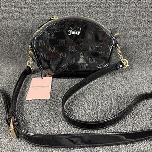 Juicy Coutour Effortless Small Crossbody Color Liquorice Black Polyester NEW